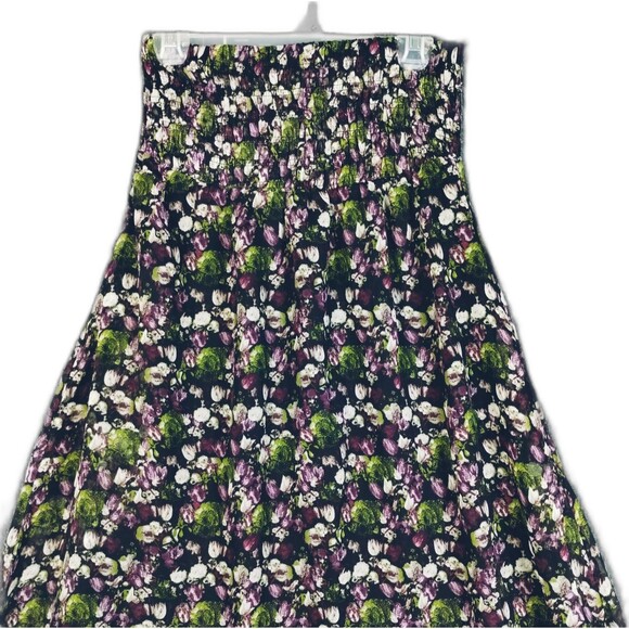 Harem Pants Size S Flattering Smock Waist Purple Earthy Floral Sweet Delicate - Picture 1 of 12